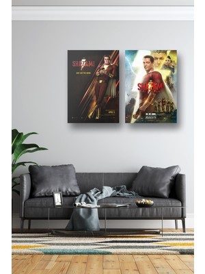 NOKEM 2li Set Shazam Posterleri & Shazam Afişleri & Shazam! Posterleri & DC Posterleri Dcknkm1