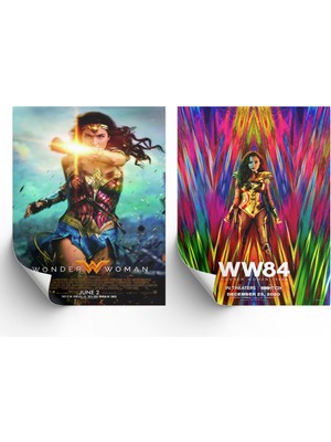 NOKEM 2li Set Wonder Woman Posterleri & Wonder Woman Afişleri Posterleri & DC Posterleri Dcknkm1