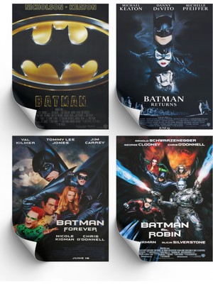 NOKEM 4lü Set Batman Posterleri & Setli Batman Afişleri Posterleri & DC Posterleri Dcknkm1