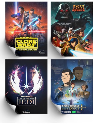 NOKEM 4lü Set Star Wars Posterleri & Setli Star Wars Afişleri Posterleri Swknkm1