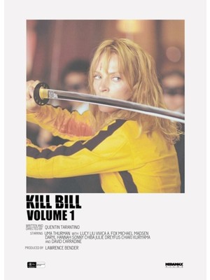 Jeronkarji Kill Bill Film Posteri Tablo Ahşap Poster Dekoratif