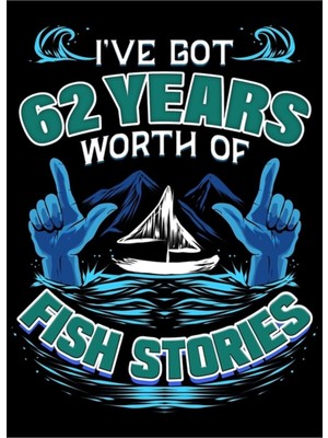 Jeronkarji 62. Doğum Günü Hediyesi Balıkçı Balık Tutma Hikayeleri Balık Tablo Ahşap Poster Dekoratif