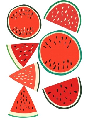 Jeronkarji Dilimlenmiş Karpuz Tablo Ahşap Poster Dekoratif