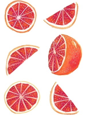 Jeronkarji Suluboya Kan Portakalı Tablo Ahşap Poster Dekoratif