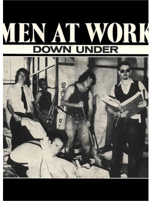 Jeronkarji Men At Work "down Under" Avustralya Rock Grubu Klasik Yetmişli Yıllar. Tablo Ahşap Poster Dekoratif