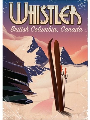 Jeronkarji Whistler,vancouver, British Columbia Kayak Posteri Tablo Ahşap Poster Dekoratif