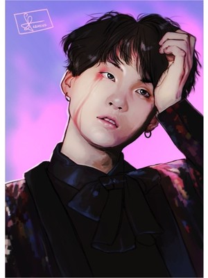 Jeronkarji Yoongi (Suga) - Bts Tablo Ahşap Poster Dekoratif KOD2696