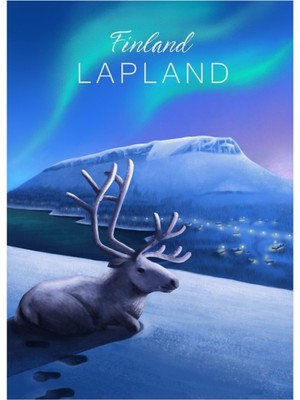 Jeronkarji Fin Laponyası Tablo Ahşap Poster Dekoratif