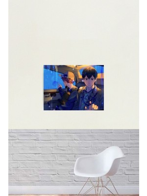 Jeronkarji Shoyo Hinata ve Tobio Kageyama Tablo Ahşap Poster Dekoratif