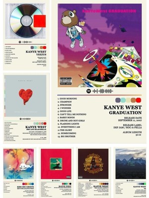 Jeronkarji Kanyes Estetik Karakter Poster Tablo Ahşap Poster Dekoratif