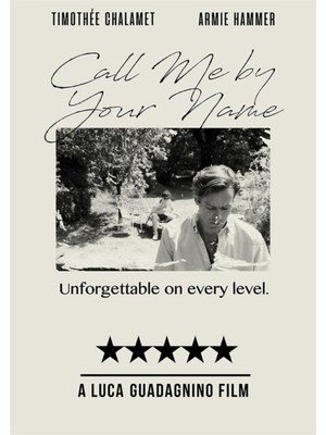 Jeronkarji Call Me By Your Name Tablo Ahşap Poster Dekoratif