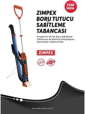 Zimpex U Klips Boru Tutucu Sabitleme Zımba Tabancası