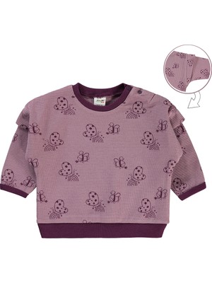 Civil Baby Civil Aby Kız Bebek Sweatshirt 6-18 Ay Leylak Lila