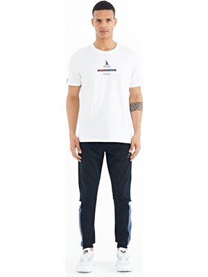 Tommy Life Lacivert Fermuar Cep Detaylı Paça Nakışlı Standart Kalıp Erkek Jogger Eşofman Alt - 84962