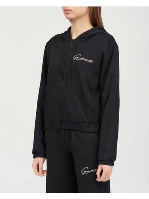 Guess Allycia Kapüşonlu Fermuarlı Sweatshirt