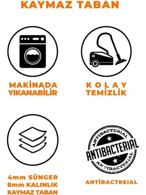 Kaymaz Taban Makinede Yıkanabilir Püsküllü 1066 Vizon Yolluk&halı (Saçaklı)