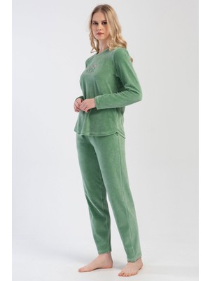Vienetta Kadın Kadife Uzun Kol Pijama Takım
, 403084