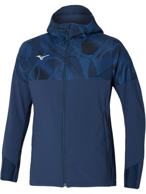 Mizuno Paris Athlete Hooded Jacket Erkek Yağmurluk Lacivert