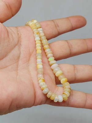 Etiyopya Opal Taşı Kolye Yansımalı Renkler 60 Karat Çelik Kapama (51264)