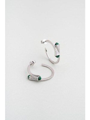 So CHIC Euphoria 18 Ayar Beyaz Altın Kaplama Gümüş Halka Küpe