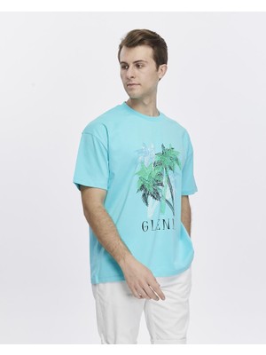 Glendi Ağaç Baskılı Oversize Tişört