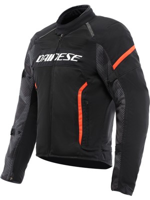 DAINESE AIR FRAME 3 Erkek Mont - Black / Black / Red Fluo - 52 Teknik Motosiklet Ceketi Nefes Alabilen Kumaş