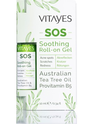 Vitayes Sos Serum Siyah Nokta Akne Cilt Problemi Onarıcı Çay Ağacı Yağı Cilt Serumu