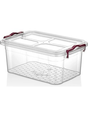 Mesapa Dikdörtgen Şeffaf Saklama ve Koruma Kabı - Kilitli Kapak Saklama Kutusu - Erzak ve Kiler Kabı - Oyuncak Kutusu - Çok Amaçlı Saklama Kutusu