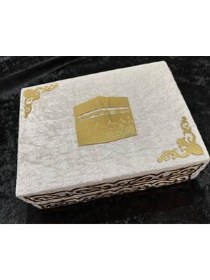 Çağrı Hac-Umre Hediyelik Sandıklı Kabe Model Beyaz Set