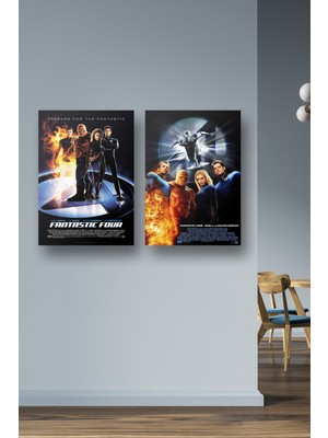 NOKEM 2li Set Fantastic Four Posterleri & Fantastik Dörtlü Posterleri & Marvel Posterleri Mlknkm1