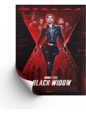 NOKEM Black Widow Posteri & Black Widow Afişi & Black Widow Film Posteri & Marvel Poster Mlknkm1