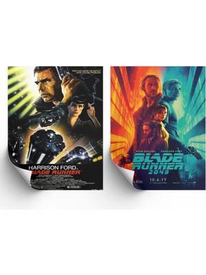 NOKEM 2'li Set Blade Runner Posterleri & Setli Blade Runner Afişleri & Film Posterleri Dfknkm1