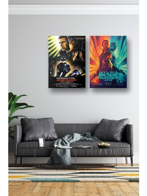 NOKEM 2'li Set Blade Runner Posterleri & Setli Blade Runner Afişleri & Film Posterleri Dfknkm1