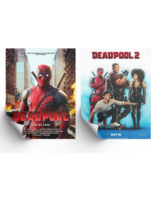 NOKEM 2li Set Deadpool Posterleri & Setli Deadpool Afişleri Posterleri & Marvel Posterleri Mlknkm1