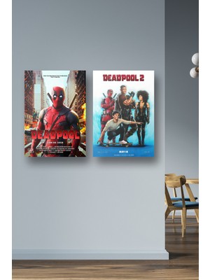 NOKEM 2li Set Deadpool Posterleri & Setli Deadpool Afişleri Posterleri & Marvel Posterleri Mlknkm1