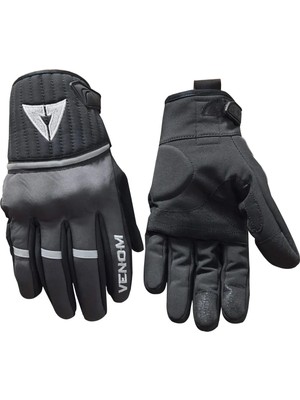 Venom 9015 Soft Shell Antrasit Motosiklet Eldiveni S Beden ile Rahat Kullanım Sunar