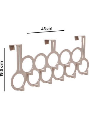 Masho Trend 2 Adet Kahverengi Gondol Kapı Arkası Askılık - Çok Amaçlı Kapı Arkası Askılığı