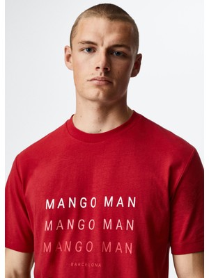 Mango Man Logo Baskılı Tişört