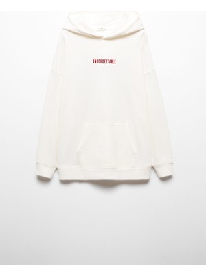 Mango Baskılı Mesajlı Sweatshirt