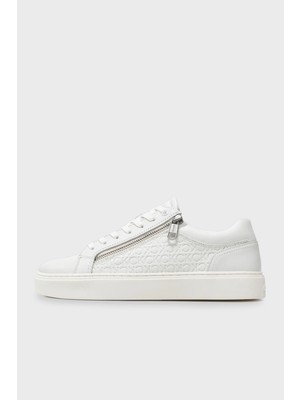 Calvin Klein Fermuar Detaylı Deri Sneaker Ayakkabı HM0HM014960LB Erkek Ayakkabı HM0HM01496 0lb