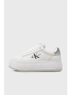 Calvin Klein Logolu Kalın Tabanlı Sneaker Ayakkabı YW0YW015160K9 Bayan Ayakkabı YW0YW01516 0k9