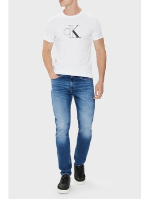 Calvin Klein Bisiklet Yaka  Pamuk Slim Fit T Shirt J30J325678YAF Erkek T Shirt J30J325678 Yaf