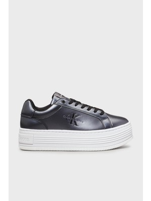 Calvin Klein Metalik Deri Platform Sneaker Ayakkabı YW0YW014640GT Bayan Ayakkabı YW0YW01464 0gt