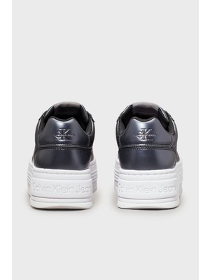 Calvin Klein Metalik Deri Platform Sneaker Ayakkabı YW0YW014640GT Bayan Ayakkabı YW0YW01464 0gt