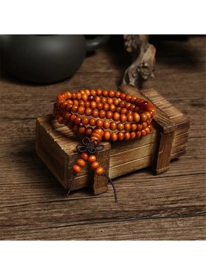 Bra2nd 108 Çoklu Çember Sandalwood Buddha Bilgisayarları, Dua Sahipleri, Dikkat Bilgisayarı, Bileklikleri (Yurt Dışından)