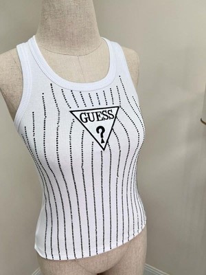 Kokoşum Butik 4703 Full Taşlı Guss Atlet Beyaz