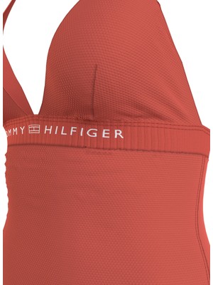 Tommy Hilfiger Kiremit Kadın Mayo Halter One Pıece Rp, Xms UW0UW05259