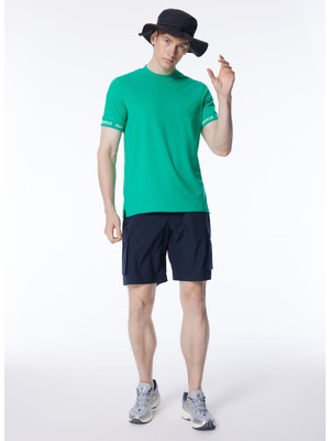 Karl Lagerfeld Bisiklet Yaka Yeşil Erkek T-Shirt 755027542221