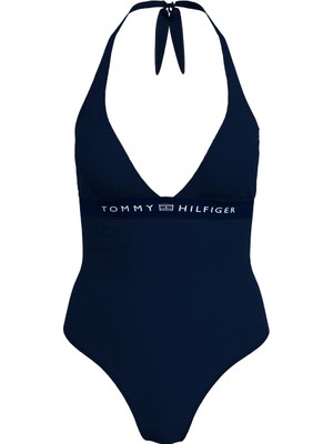 Tommy Hilfiger Lacivert Kadın Mayo Halter One Pıece Rp, Dw5 UW0UW05259