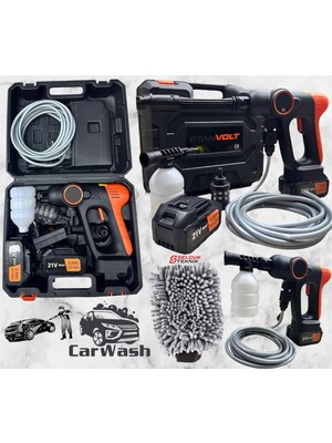 Stanvolt Çift Akülü Şarjlı Yüksek Basınçlı Oto Yıkama Makinesi Eldiven Hediye